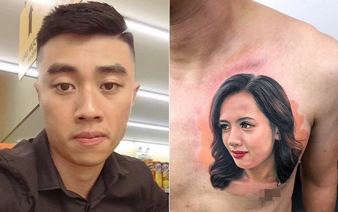 Chàng trai chịu đau 9 tiếng để xăm chân dung vợ lên ngực, cư dân mạng bày tỏ sự băn khoăn Ảnh 2