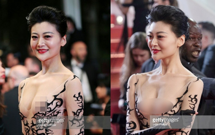 Hoa hậu Trung Quốc đánh mất sự nghiệp vì ham mặc hở hang tại Cannes Ảnh 2