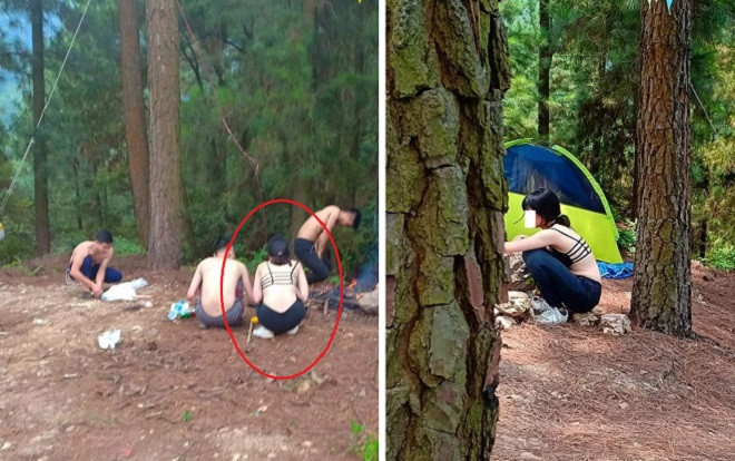 Nữ phượt thủ trẻ tuổi ăn mặc khá nhạy cảm cùng hội bạn nam khiến dân mạng đặt dấu hỏi Ảnh 2