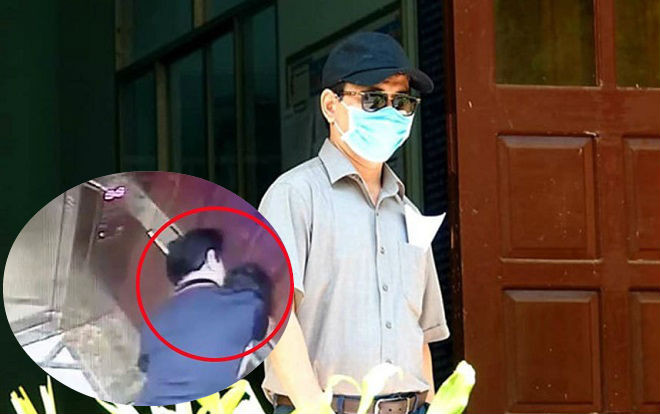 Ông Nguyễn Hữu Linh đeo kính đen, bịt khẩu trang kín mít khi đến Tòa án nhận quyết định triệu tập vụ sàm sỡ bé gái Ảnh 2