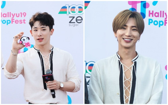 Trót mặc áo giống nhau, Lee Teuk (SuJu) chịu lép vế hoàn toàn trước nhan sắc và body đỉnh cao của nam thần nhà Monsta X Ảnh 2