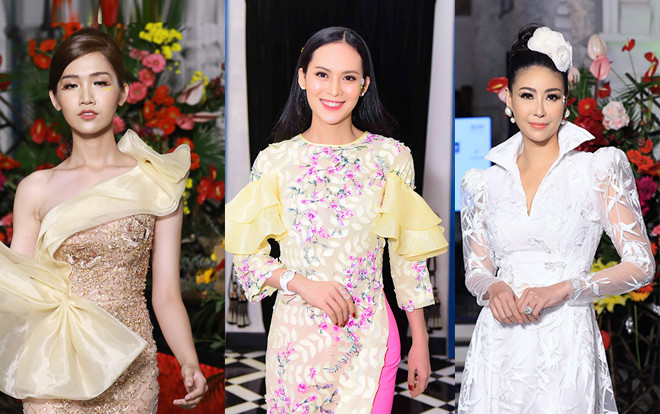 Hà Kiều Anh, Sang Lê, Đỗ Nhật Hà đua nhau khoe sắc khi làm nàng thơ thời trang Ảnh 2