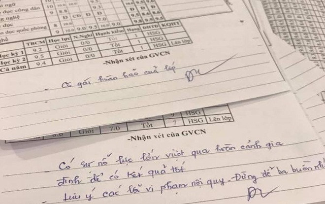 Xúc động lời phê trong sổ liên lạc của thầy giáo Sài Gòn Ảnh 2