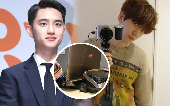 D.O. (EXO) sẽ nhập ngũ vào tháng 7 - Baekhyun vác laptop chơi game gần 200 triệu đồng đến Nhật Ảnh 2
