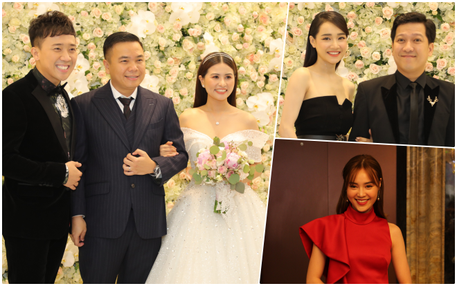 Trấn Thành, Trường Giang - Nhã Phương cùng Lan Ngọc rạng rỡ đến mừng hôn lễ đạo diễn Nhất Trung Ảnh 2