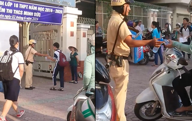 CSGT Sài Gòn giúp đỡ sĩ tử mùa thi tuyển sinh lớp 10 khiến dân mạng hết lời khen ngợi Ảnh 2