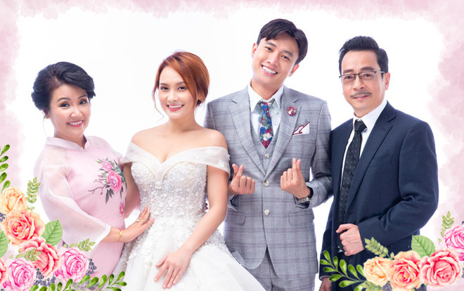 Hé lộ bộ ảnh cưới 'xinh lung linh' của cặp đôi Quốc Trường - Bảo Thanh trong 'Về nhà đi con' Ảnh 2