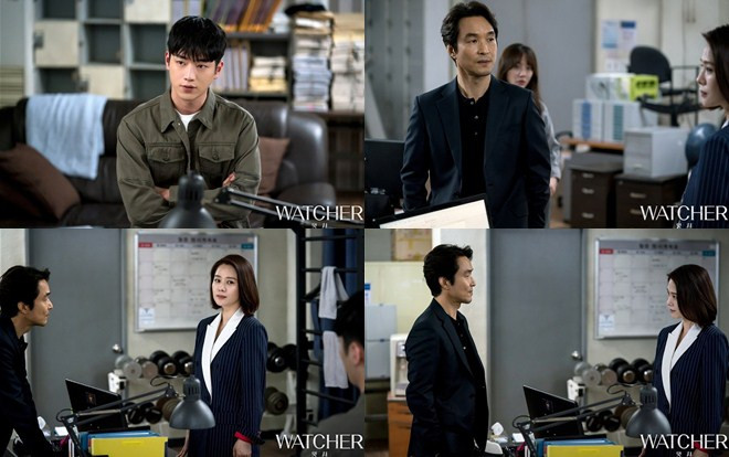 Lộ diện tạo hình của bộ ba hoàn hảo Seo Kang Joon, Han Suk Kyu và Kim Hyun Joo trong phim kinh dị tâm lý 'Watcher' Ảnh 2