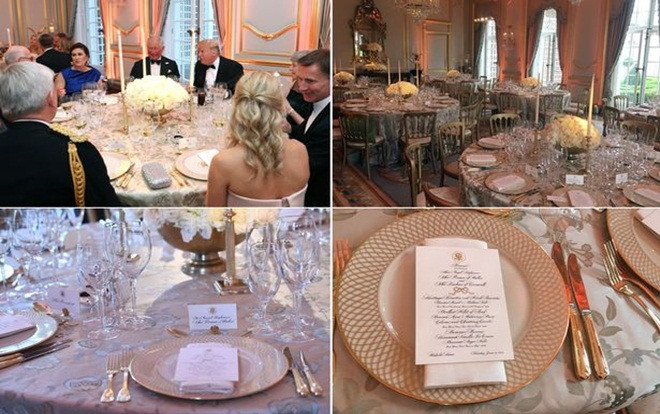 Cận cảnh 'màn đáp lễ' của Tổng thống Trump sau bữa yến tiệc sang trọng từ Hoàng gia Anh Ảnh 2