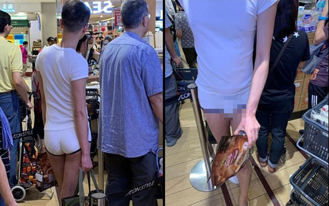Mặc đồ phản cảm khi đi siêu thị, người đàn ông khiến chị em đỏ mặt, không dám nhìn Ảnh 2