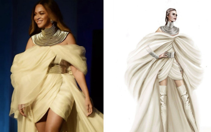 Góc tự hào: Beyonce gợi cảm như nữ thần trong bộ đầm của NTK Phương My Ảnh 2