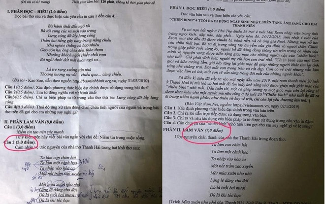 Nghệ An: Đề thi tuyển sinh Ngữ văn lớp 10 'trùng' với đề thi học kỳ II lớp 9? Ảnh 2