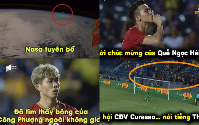 Công Phượng và Quế Ngọc Hải trở thành tâm điểm 'chế ảnh' sau trận chung kết Việt Nam - Curacao Ảnh 2