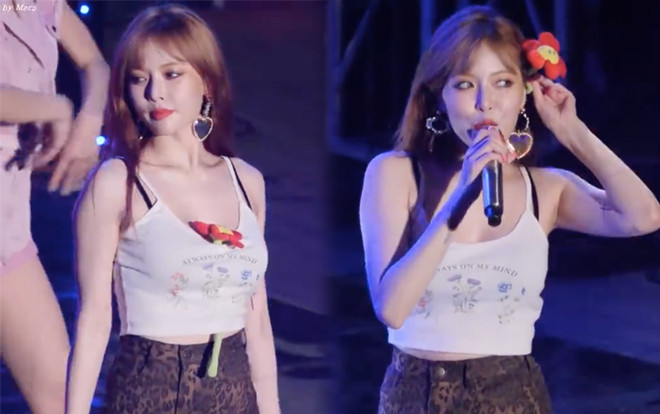 Fancam 1 tháng trước của HyunA bỗng nổi lên nhờ màn tương tác quyến rũ không tưởng từ cô nàng Ảnh 2