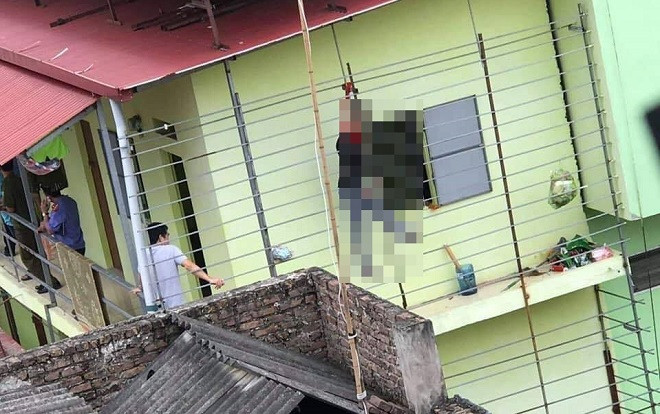 Bàng hoàng phát hiện nam thanh niên treo cổ tự tử bên ngoài hành lang dãy nhà trọ Ảnh 2