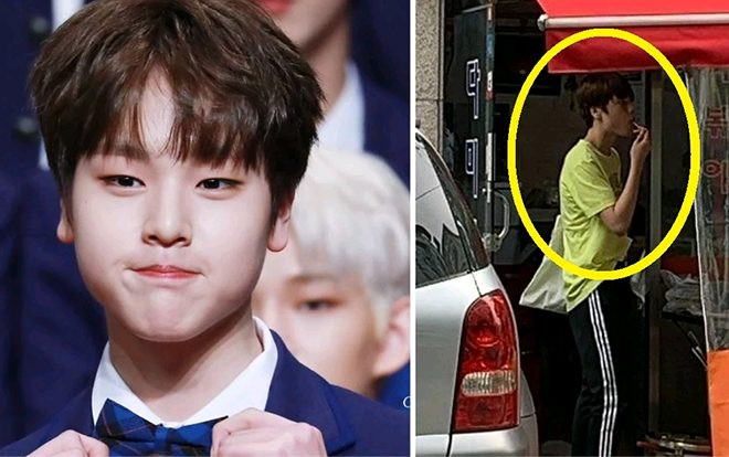 Produce X 101: Chụp được khoảnh khắc 'Bé Bự' Nam Dohyun một mình thưởng thức đồ ăn vặt Ảnh 2