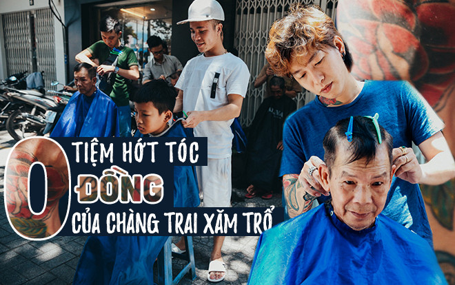 Ấm lòng chàng trai xăm trổ mở tiệm cắt tóc 0 đồng cho người nghèo Sài Gòn Ảnh 2