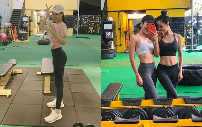 Sau sinh con, Nhã Phương liên tục khoe vòng eo con kiến chăm chỉ trong phòng tập Ảnh 2