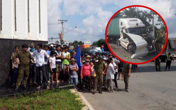 Nóng: Container tông ô tô 4 chỗ trên quốc lộ 22, 3 người thiệt mạng Ảnh 2