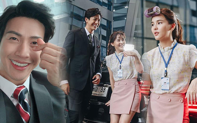 Khán giả sốt rần rần trước loạt ảnh siêu đáng yêu của Push Puttichai và Aom Sushar tại phim trường 'Boss & Me' Ảnh 2