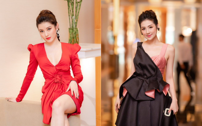 Á hậu Huyền My - Tú Anh: Người khoe vòng 1 căng tròn, người hóa tiểu thư lá ngọc cành vàng Ảnh 2
