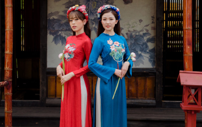 Á hậu Phương Nga và ‘người tình màn ảnh’ của Bình An đọ sắc với áo dài Ảnh 2