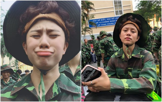 Vừa đóng máy 'Về nhà đi con' đã phải đi quân sự, Bảo Hân đăng ảnh mếu máo, được bố và 'chị' Bảo Thanh vô an ủi Ảnh 2