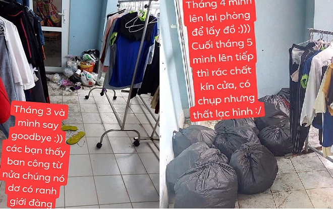 Nhóm nữ sinh tại KTX ĐHQG TP.HCM bị tố ở dơ 'kinh hoàng', phá hoại tài sản chung, ra ngoài nước hoa thơm nức nhưng rác chất kín trước cửa phòng Ảnh 2