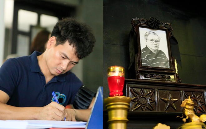 Xuân Bắc thay gia đình tiếp đón khách, nhiều nghệ sĩ lớn tuổi khóc thương trong tang lễ tiễn đưa NSUT Quang Thái Ảnh 2