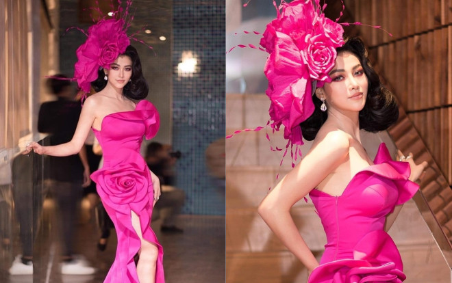 Phương Khánh hóa đóa hồng khổng lồ, 'chặt chém' cực mạnh trên thảm đỏ sự kiện Ảnh 2