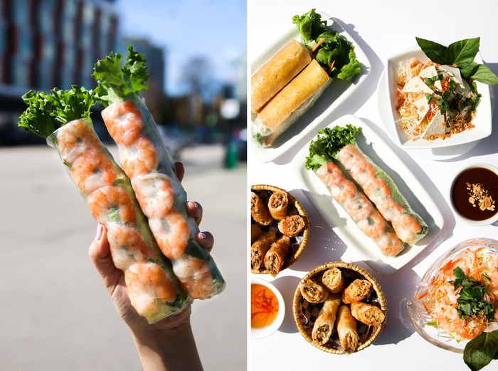 Gỏi cuốn, chả gió, gỏi đu đủ là những món khác được bán ngoài bánh mì của NaMì.