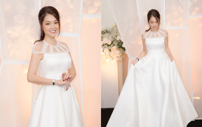 Dương Cẩm Lynh bất ngờ mặc váy cưới, khoe sắc vóc đẹp ngỡ ngàng Ảnh 2