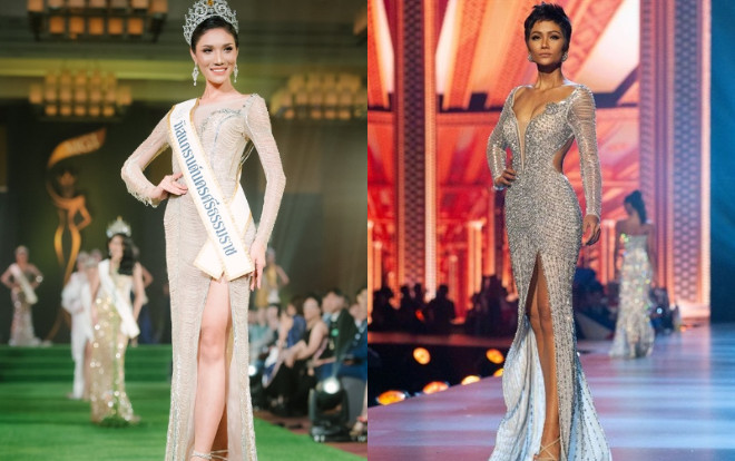 Váy ánh kim đẹp nhất lịch sử Miss Universe của H'Hen Niê bị Hoa hậu Thái Lan 'sao chép' Ảnh 2