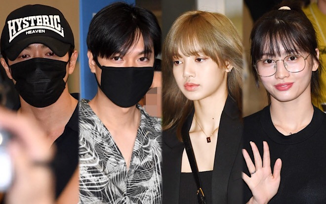 Lee Min Ho - Kim Jae Wook cuốn hút, Lisa (Blackpink) áp đảo nhan sắc Momo (TWICE) ở sân bay Ảnh 2