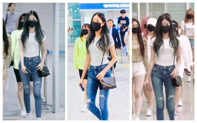 Chỉ áo thun trắng và quần jeans, Jang Wonyoung (IZ*ONE) chiếm trọn spotlight tại sân bay với body chuẩn chẳng kém siêu mẫu Ảnh 2