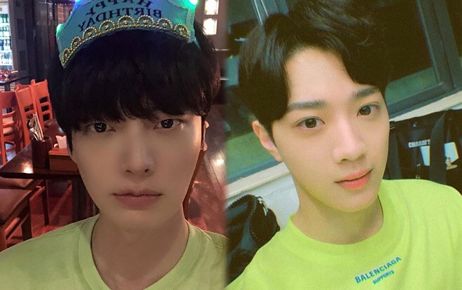 Ahn Jae Hyun ăn sinh thần bất ngờ tuổi 32, Lai Kuan Lin (Wanna One) thích thú chúc mừng Ảnh 2
