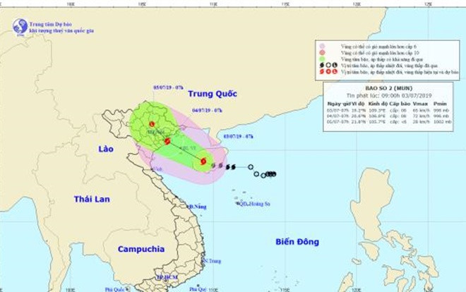 Bão số 2 giật cấp 11, khả năng đổ bộ vào đất liền vào sáng mai Ảnh 2