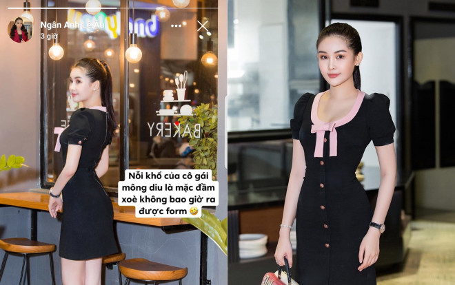 Lê Âu Ngân Anh đăng đàn than thở vì vòng 3 'khủng' nên diện đồ không ra phom Ảnh 2