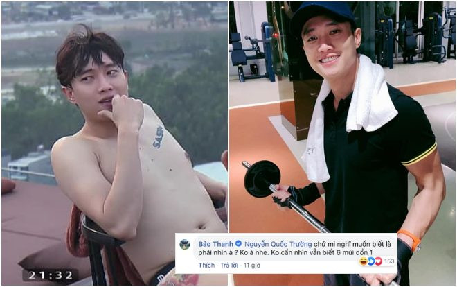 Quốc Trường đi tập gym sau khi bị chê '6 múi dồn 1', Bảo Thanh không quên cà khịa anh chồng 'hờ' Ảnh 2