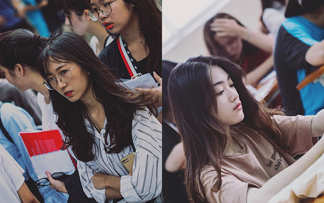 Ngẩn ngơ trước 'thiên đường' toàn trai xinh, gái đẹp dự thi năng khiếu ở ĐH Kiến trúc Hà Nội Ảnh 2