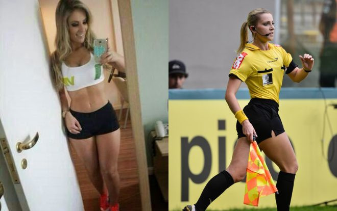 Sau phốt bị 'gạ', nữ trọng tài Fernanda Colombo diện đồ tập bó sát, khoe trọn vòng 1 trong buổi tập chạy Ảnh 2