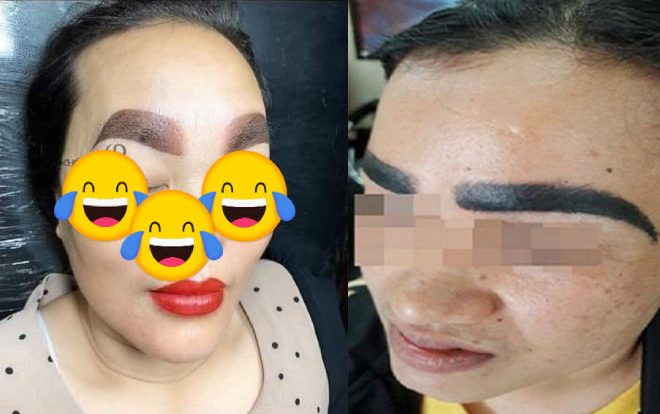 Thảm họa phun xăm lông mày 'sâu róm' khiến dân mạng cười chảy nước mắt Ảnh 2