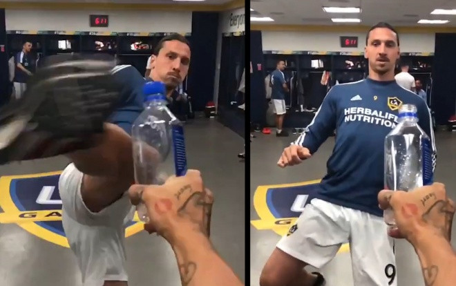 Thách Pogba đá bay nắp chai, Ibrahimovic nhận cú đáp trả cực mạnh Ảnh 2