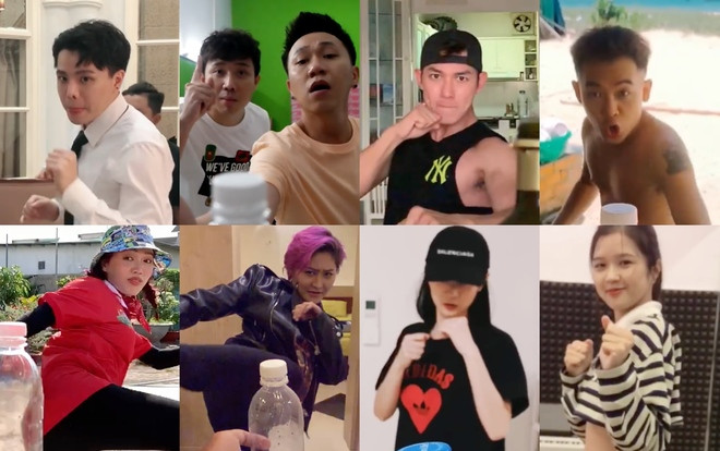 1001 sắc thái của Trấn Thành, Trịnh Thăng Bình, Diệu Nhi và loạt sao Việt khi thực hiện 'thử thách nắp chai' Ảnh 2