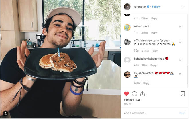 Người hâm mộ chia sẻ những hình ảnh về sinh nhật cuối cùng của Cameron Boyce Ảnh 2