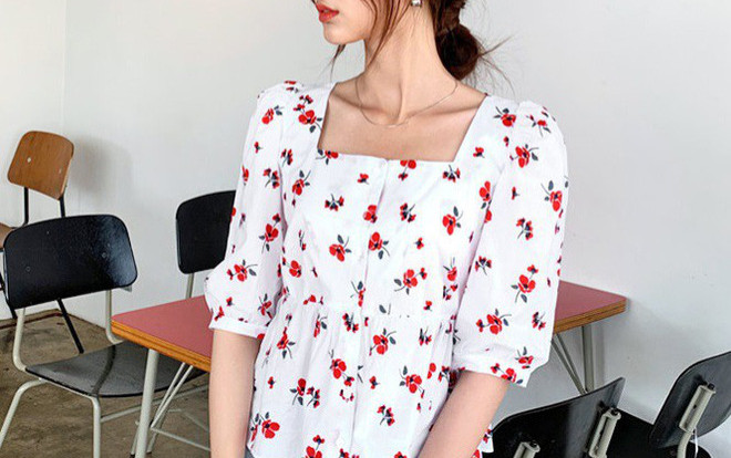 Các nàng có biết, chiếc áo Blouse cổ vuông, tay bồng đang khiến bao chàng nhớ thương? Ảnh 2