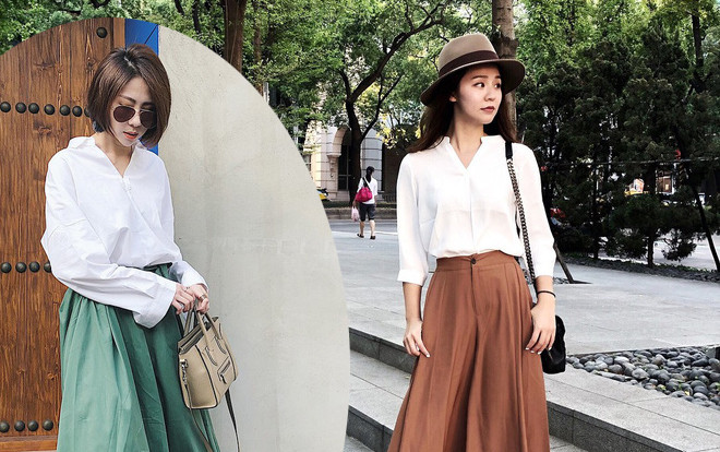 F5 cho những cô nàng công sở mãi say đắm với váy chữ A và sơ mi Ảnh 2