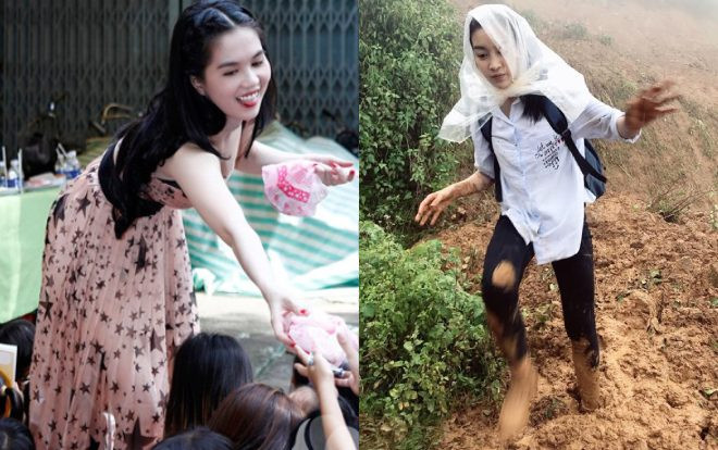 Đi từ thiện, Mỹ Tâm, H’Hen Niê giản dị bao nhiêu, quay sang Ngọc Trinh 'cạn lời' Ảnh 2