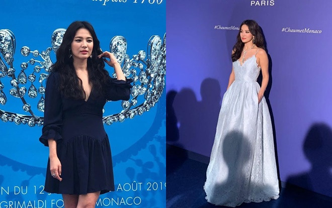 Song Hye Kyo tự tin diện váy xẻ sâu khoe vòng 1, thần thái sang chảnh quyến rũ Ảnh 2