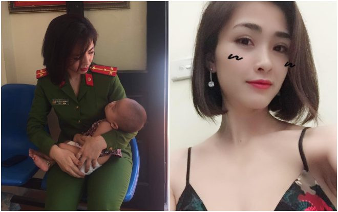Nữ công an xinh đẹp gây sốt sau bức ảnh bế em bé vừa được cứu thoát khỏi âm mưu tự tử của cha ruột Ảnh 2